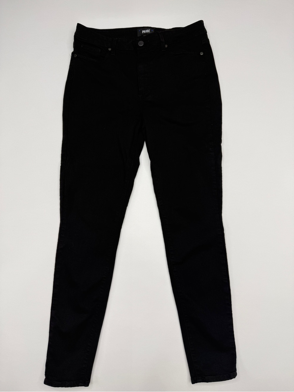 PAIGE Hoxton Ultra Skinny Black Jeans Women's Size 30 High Rise Slim Stretch